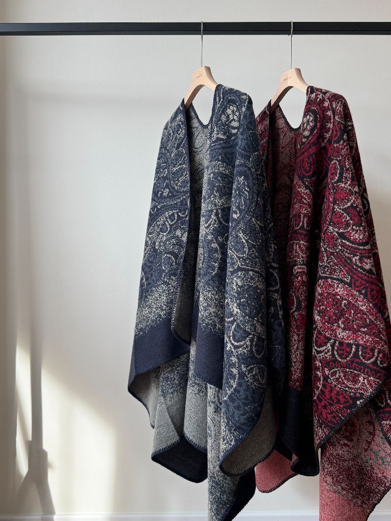 Rosetti Two-Sided Color Block Shawl Wrap