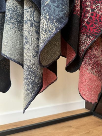 Rosetti Two-Sided Color Block Shawl Wrap