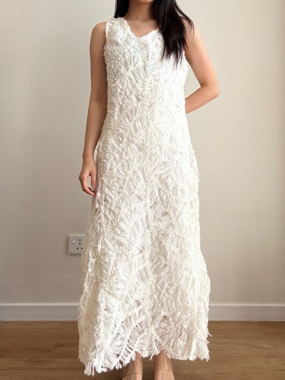Camilly Pedal Textured Delicate Dress