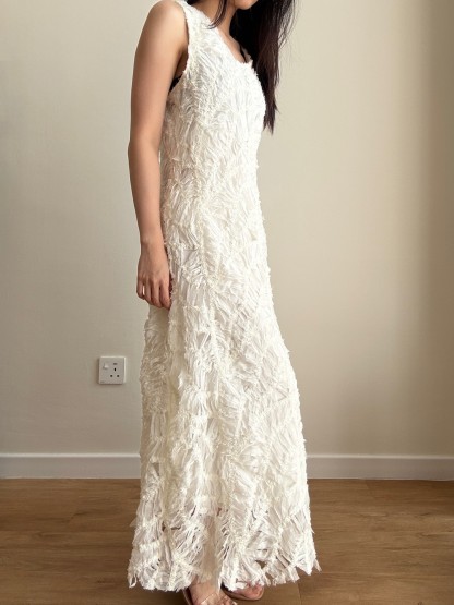 Camilly Pedal Textured Delicate Dress