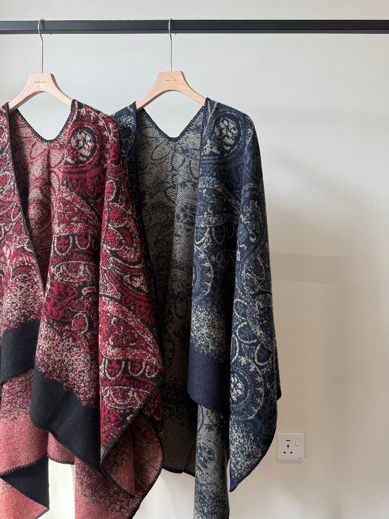 Rosetti Two-Sided Color Block Shawl Wrap