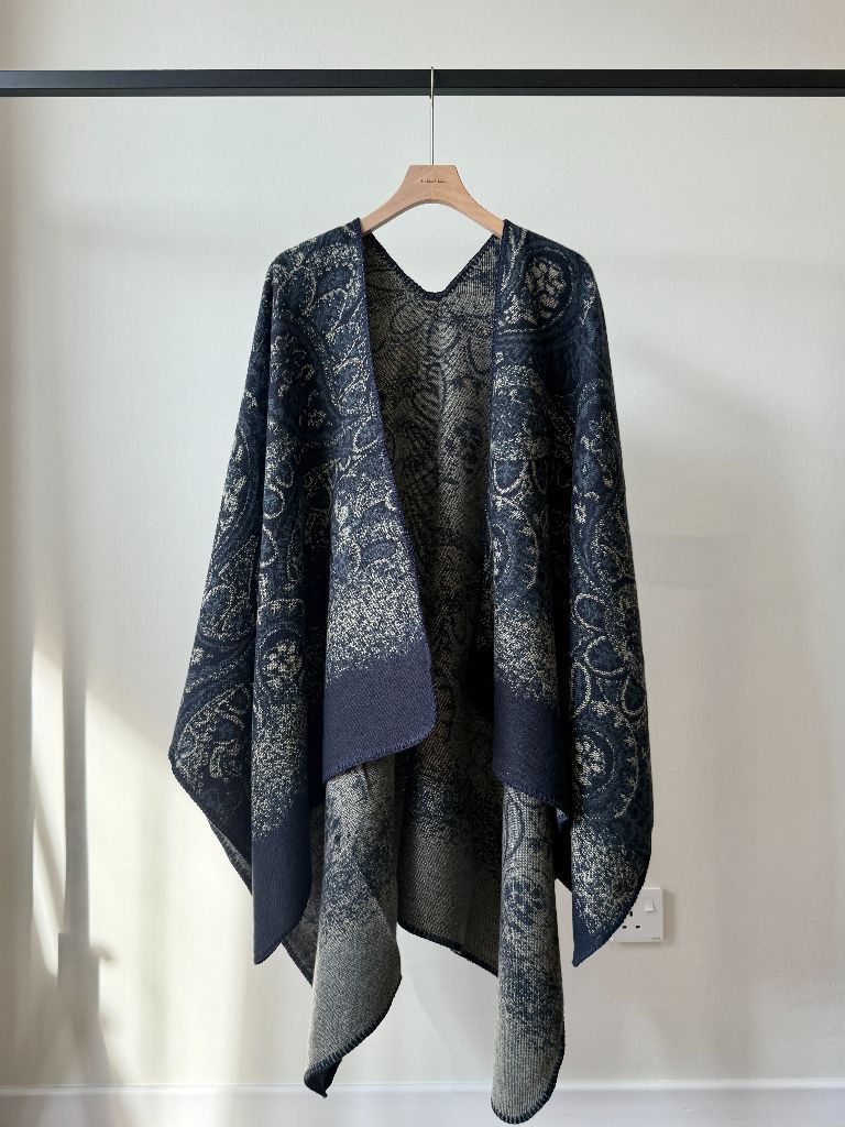 Rosetti Two-Sided Color Block Shawl Wrap