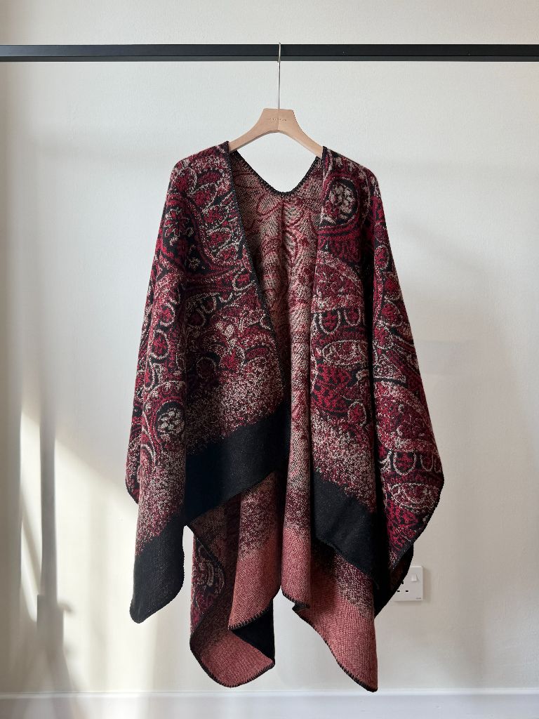 Rosetti Two-Sided Color Block Shawl Wrap