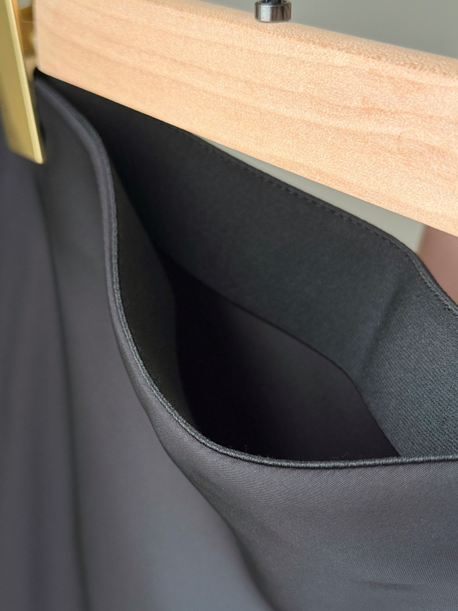 Cacaly Satin Bias Cutting Skirt-The Black Bow-