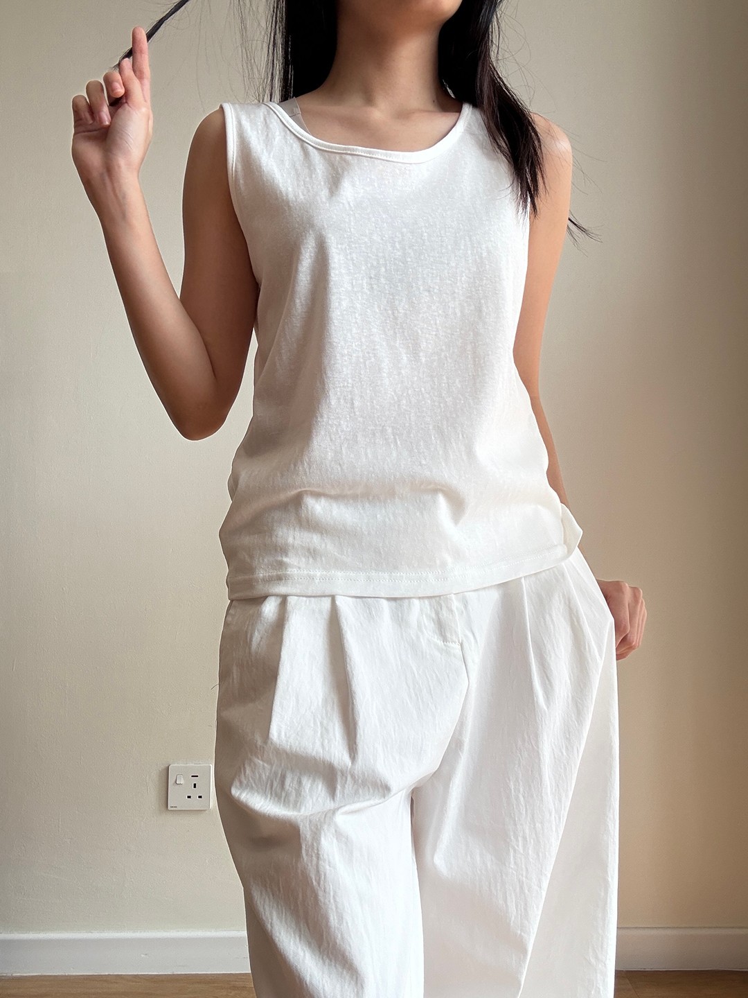 【Effortless Chic】Singlet + Relaxed Wide Leg Pants (Sold Separately)