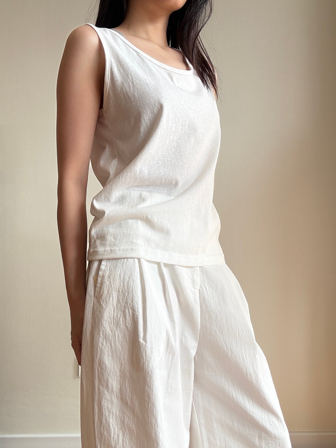 【Effortless Chic】Singlet + Relaxed Wide Leg Pants (Sold Separately)