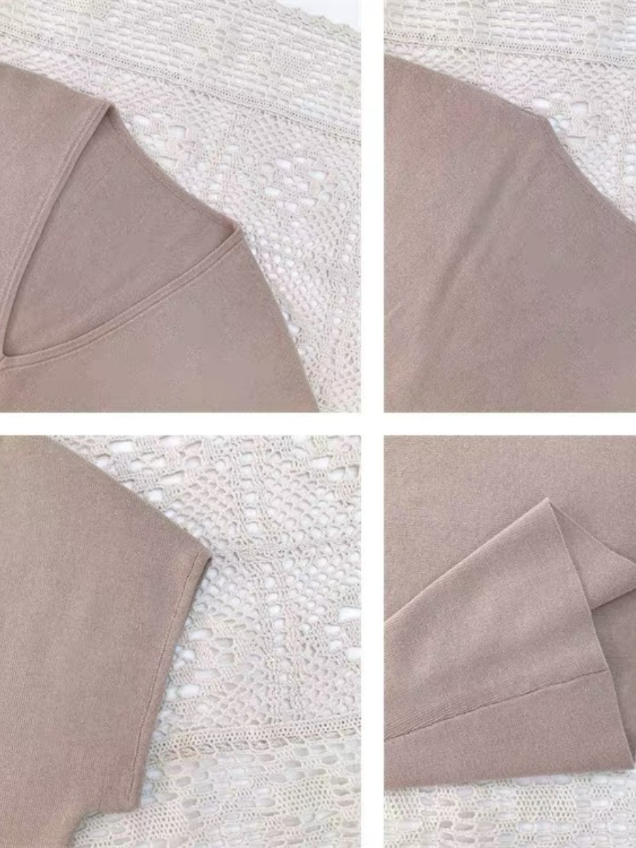 March V-Neck Knit Top-The Black Bow-