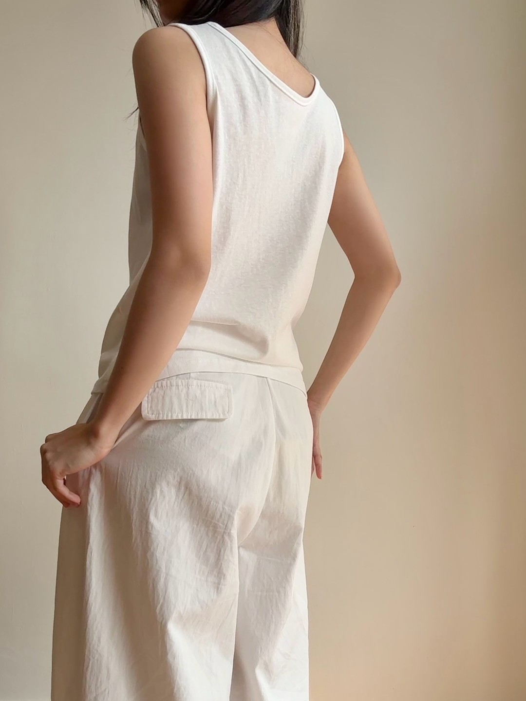 【Effortless Chic】Singlet + Relaxed Wide Leg Pants (Sold Separately)