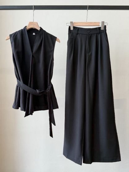 Brandy V-Neck Top & Pants Set