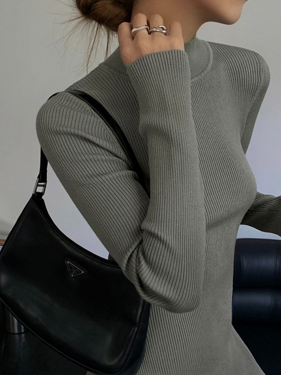 Joan High Neck Mini Dress-The Black Bow-