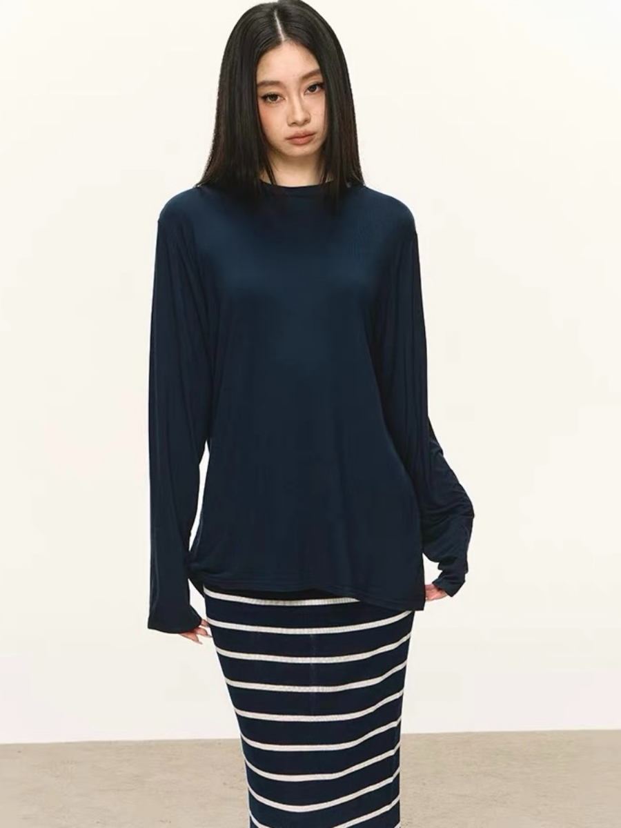 Olivia Long Sleeve Top & Stripe Skirt (Sold Seperately)