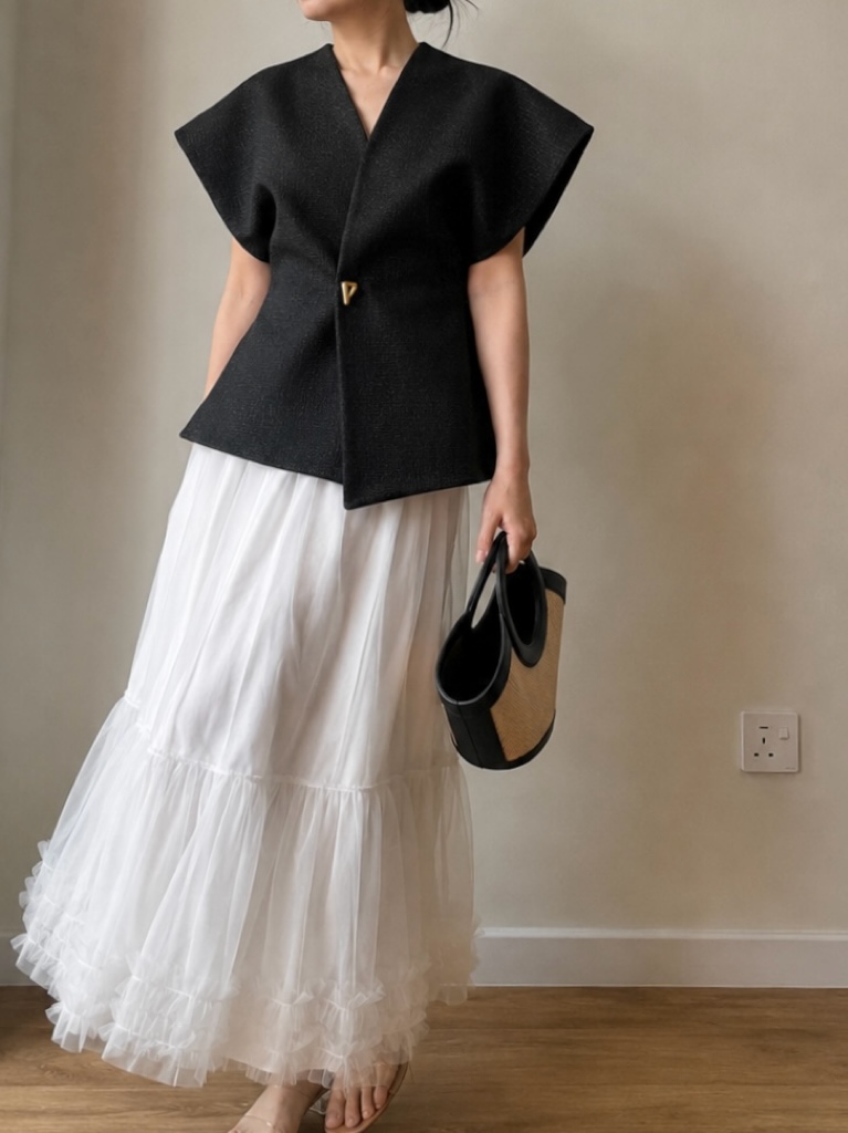 Vibha Sculpted Drape Top