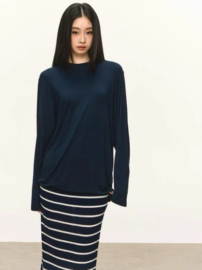 Olivia Long Sleeve Top & Stripe Skirt (Sold Seperately)