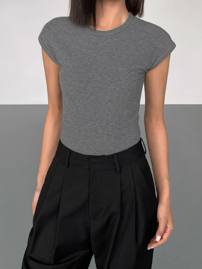 Janiya Cap Sleeve Top-The Black Bow-