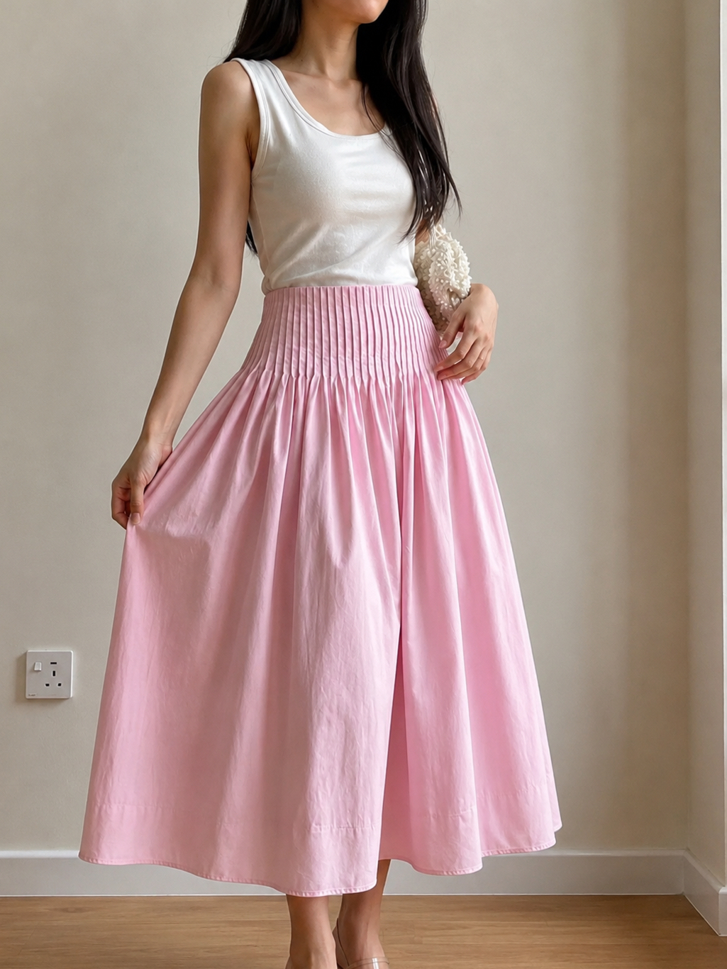 Venus Smocked Waist Maxi Skirt