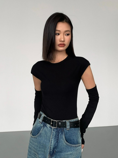 Janiya Cap Sleeve Top-The Black Bow-