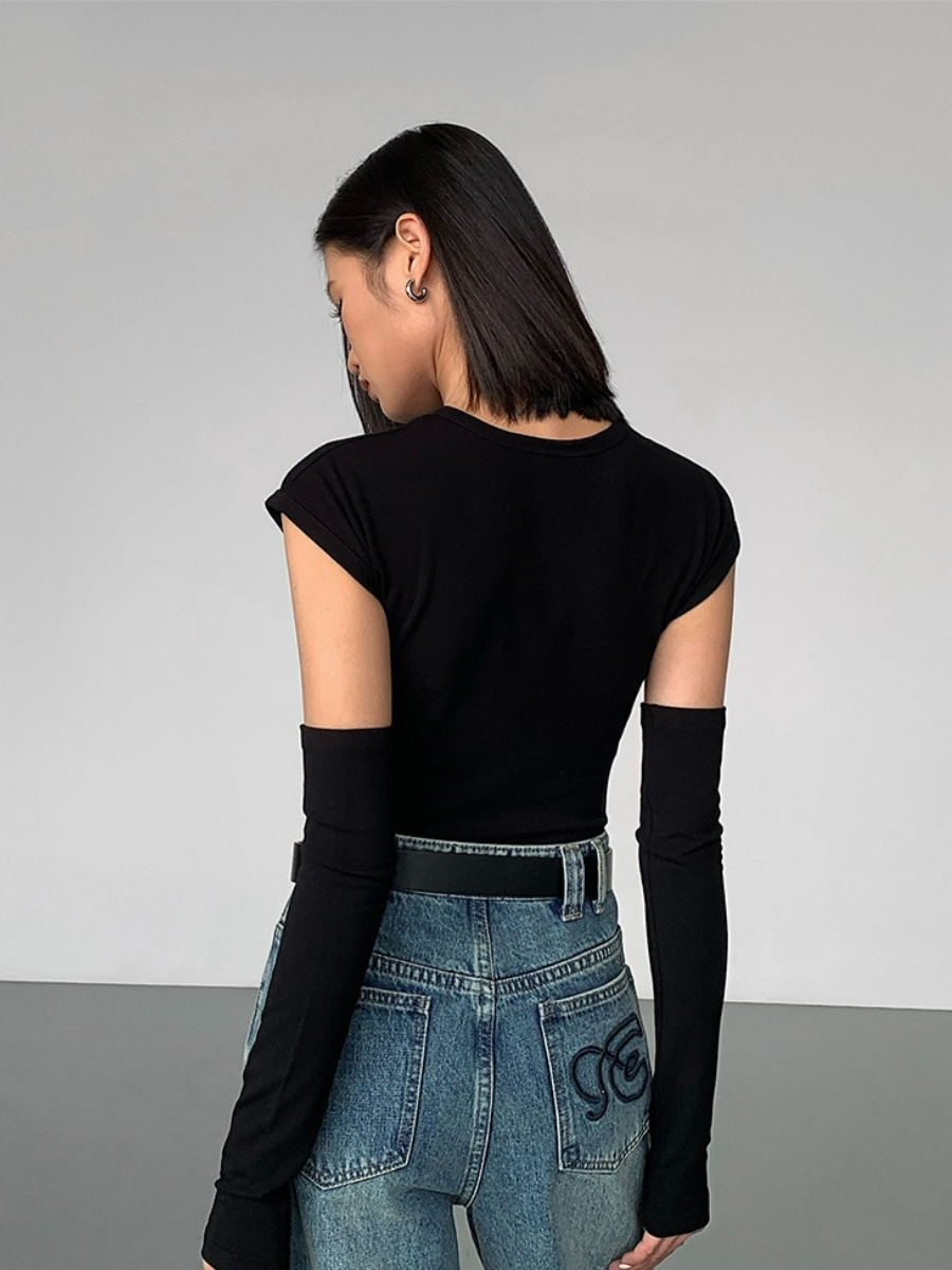 Janiya Cap Sleeve Top-The Black Bow-