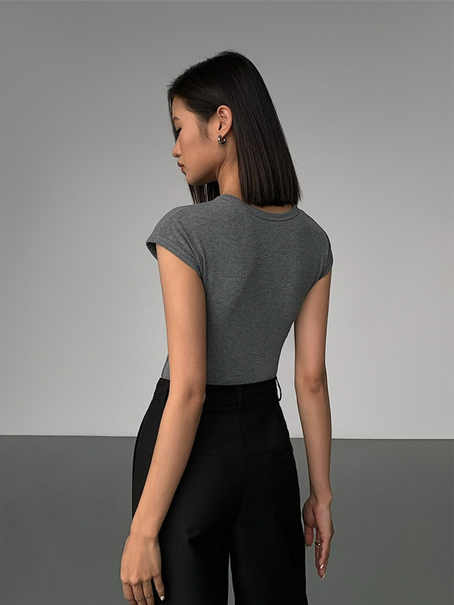 Janiya Cap Sleeve Top-The Black Bow-