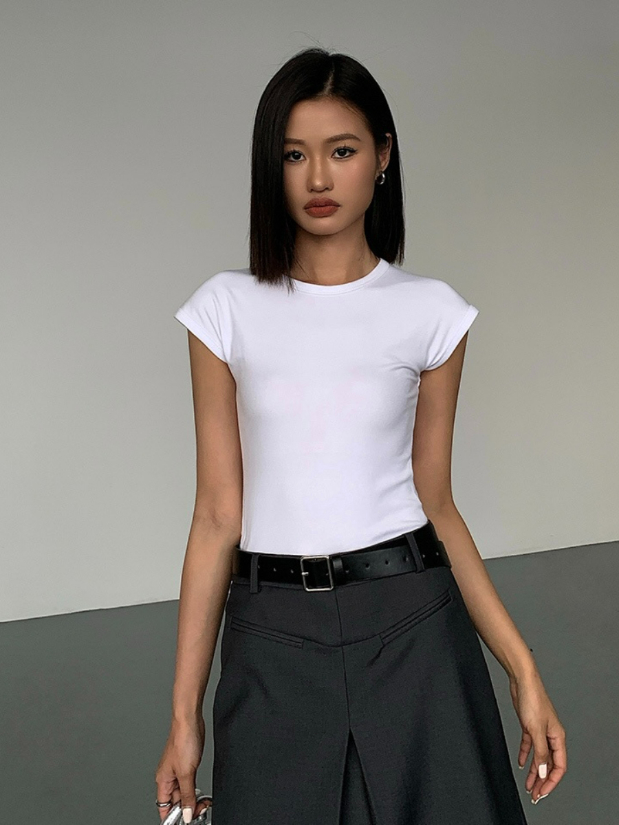 Janiya Cap Sleeve Top-The Black Bow-