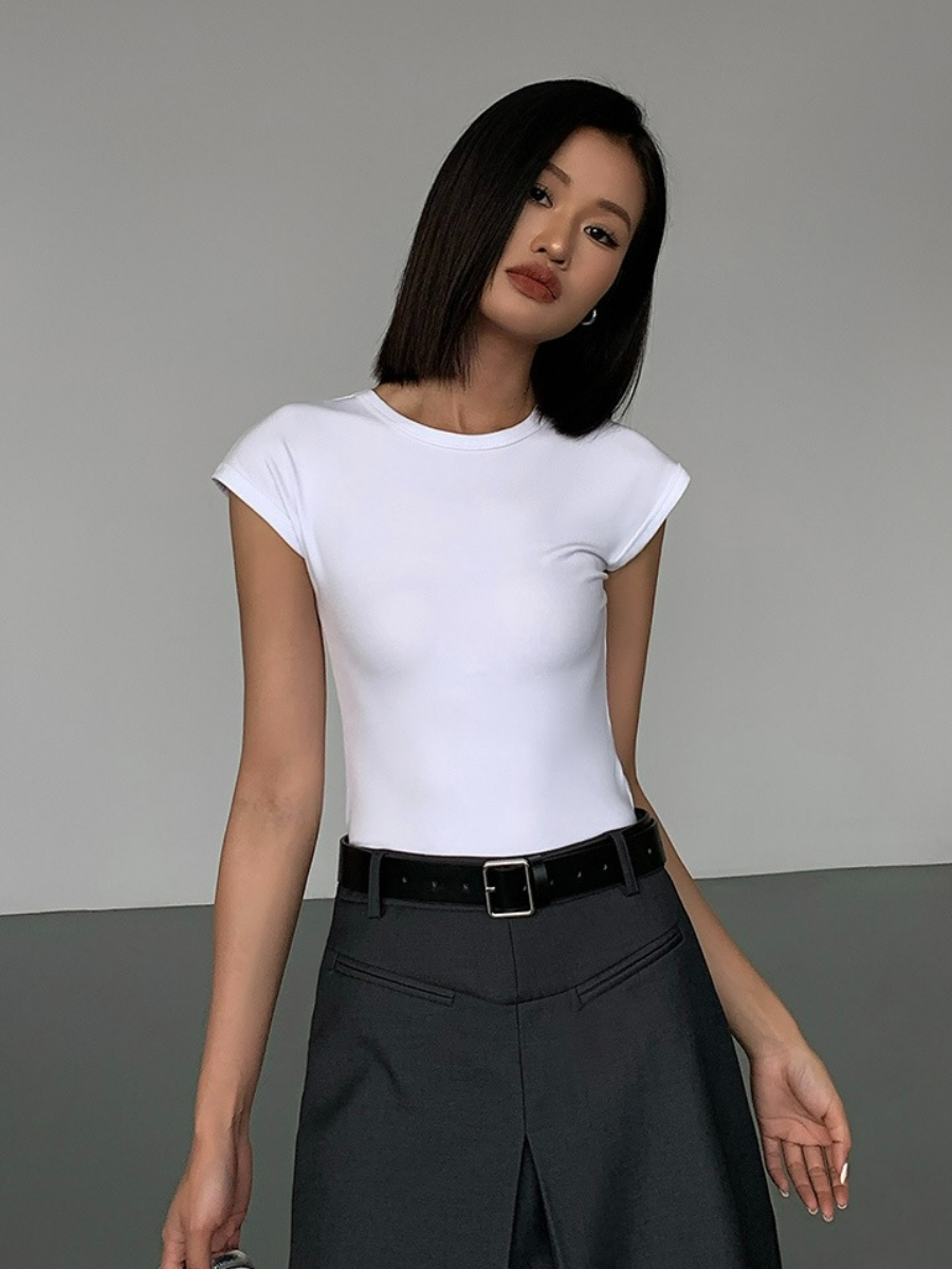 Janiya Cap Sleeve Top-The Black Bow-