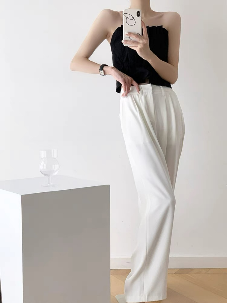 Wynter Straight Cut Pants-The Black Bow-