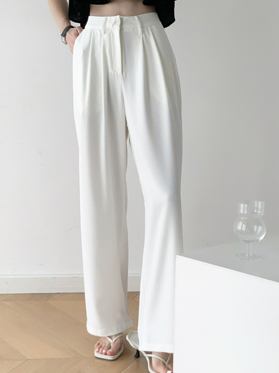 Wynter Straight Cut Pants-The Black Bow-