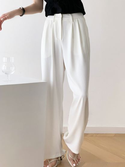 Wynter Straight Cut Pants-The Black Bow-