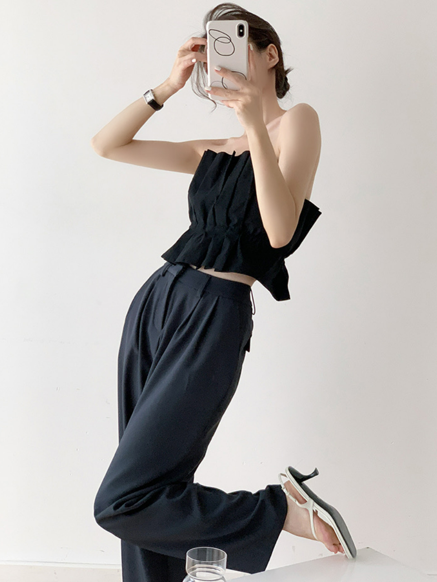 Wynter Straight Cut Pants-The Black Bow-