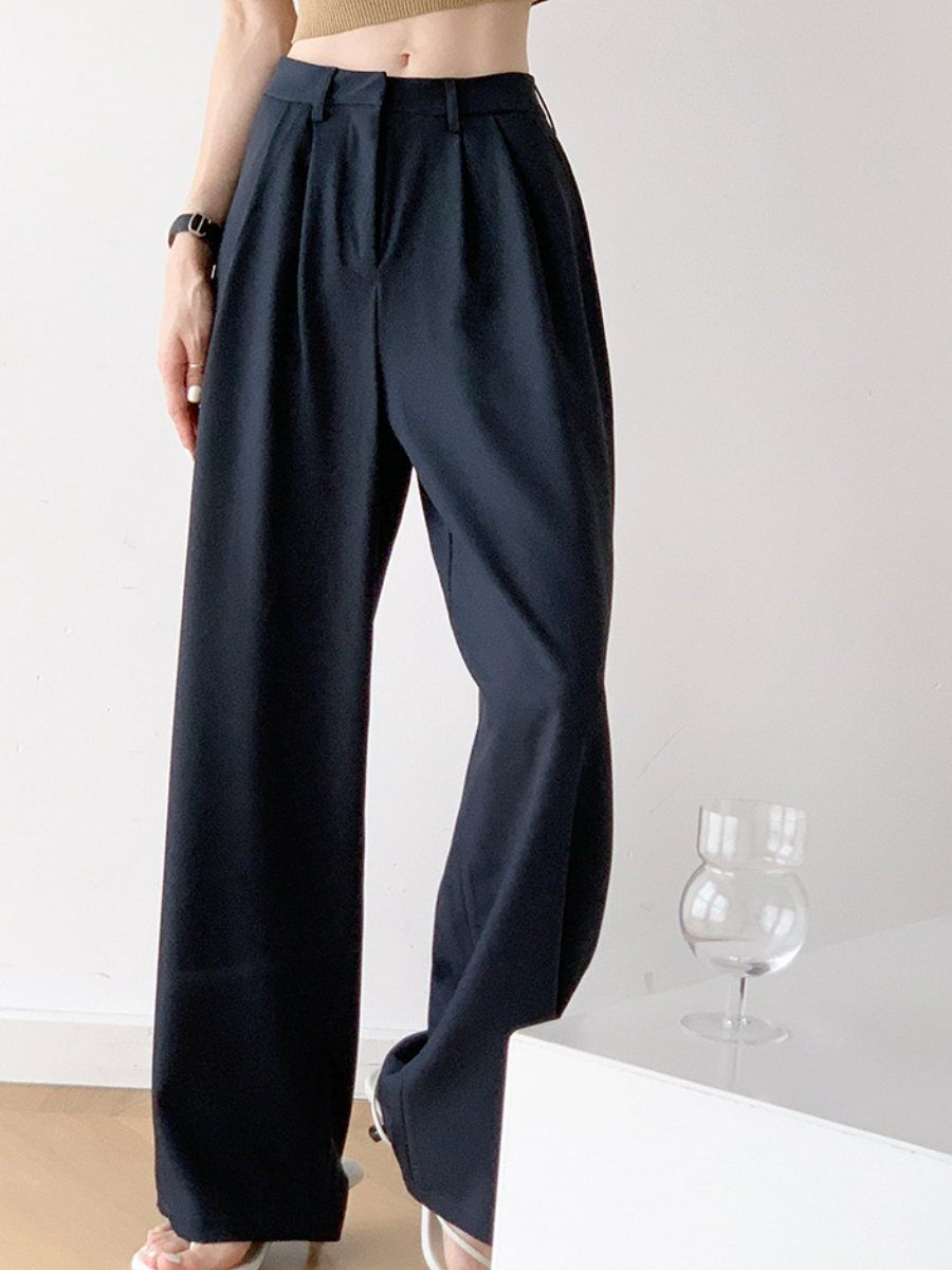 Wynter Straight Cut Pants-The Black Bow-