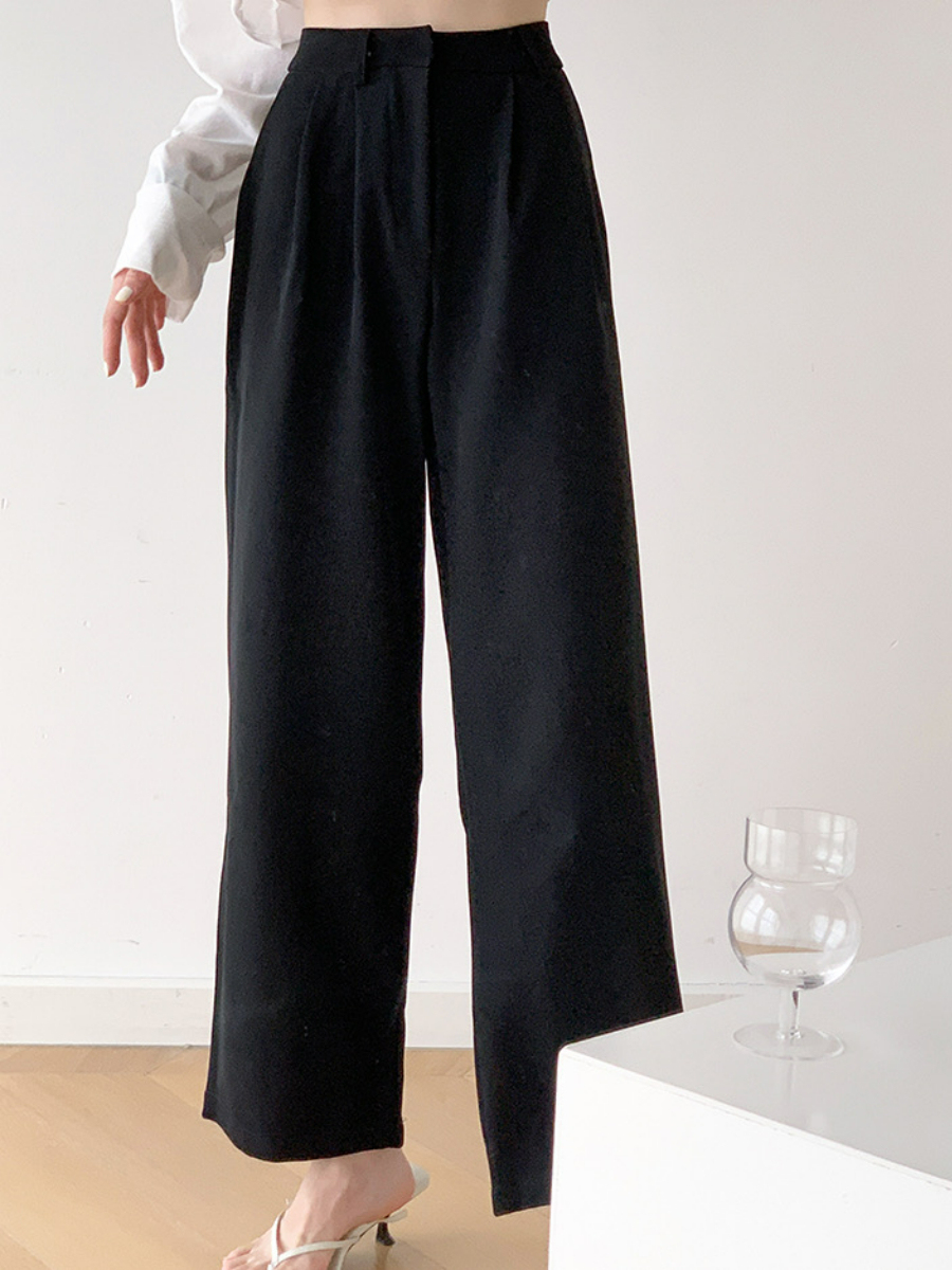 Wynter Straight Cut Pants-The Black Bow-