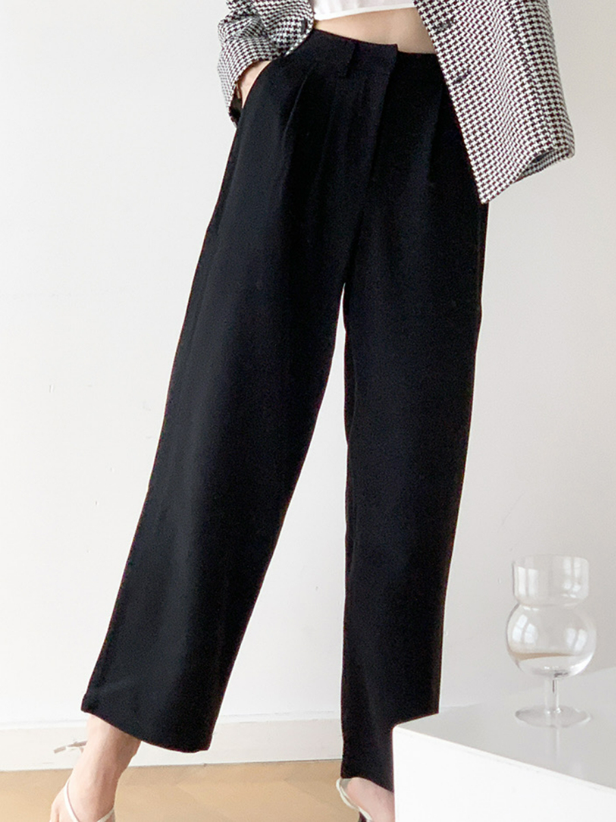 Wynter Straight Cut Pants-The Black Bow-