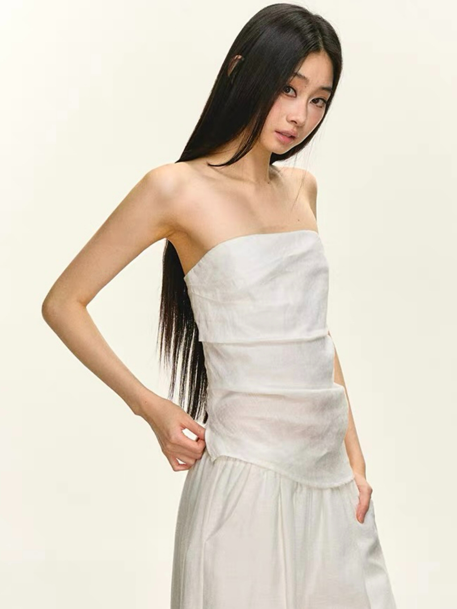 Destinee Linen Tube Top & Ramie Pants Set