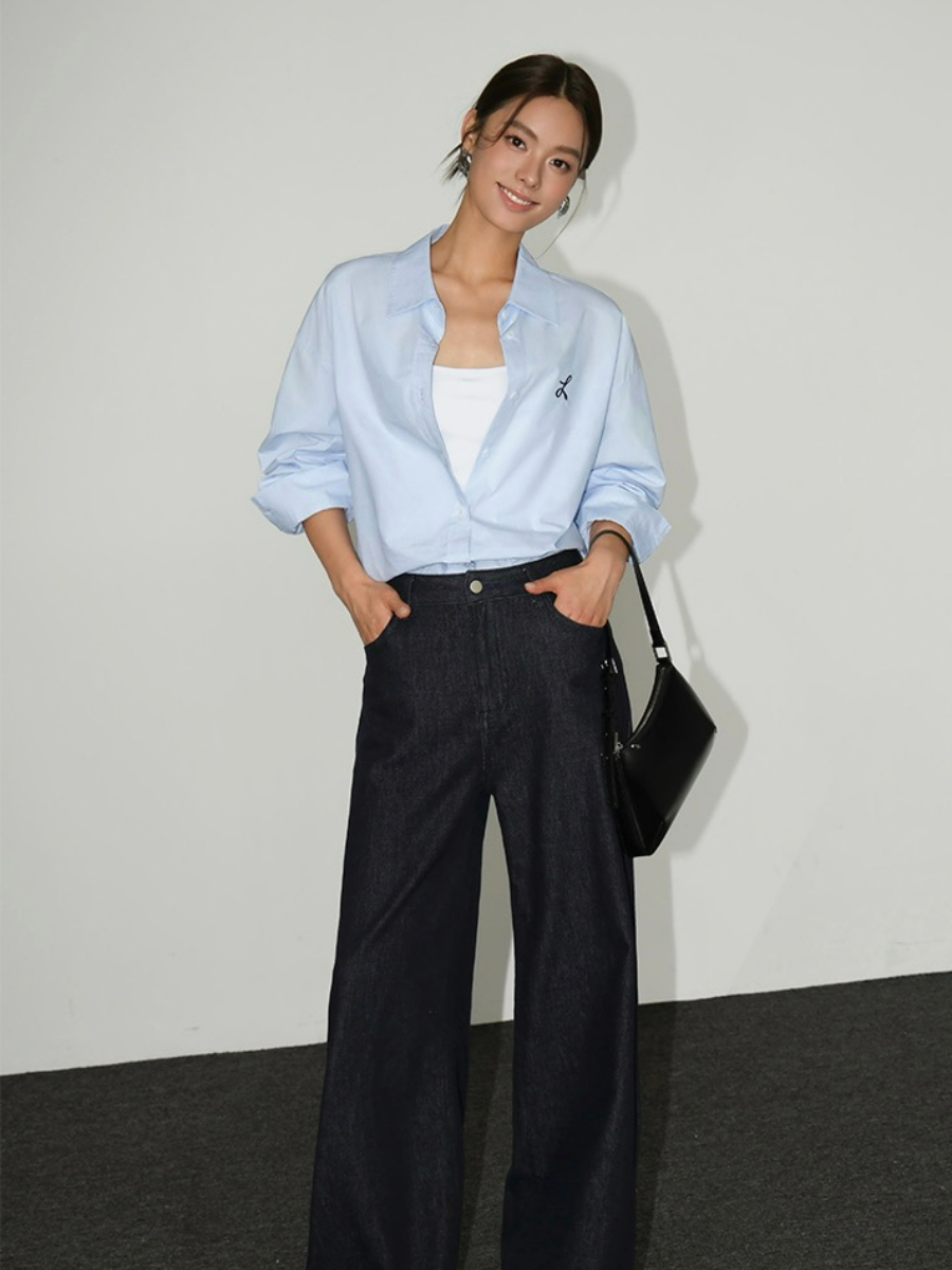 Zandaya Cotton Oversized Shirt-The Black Bow-