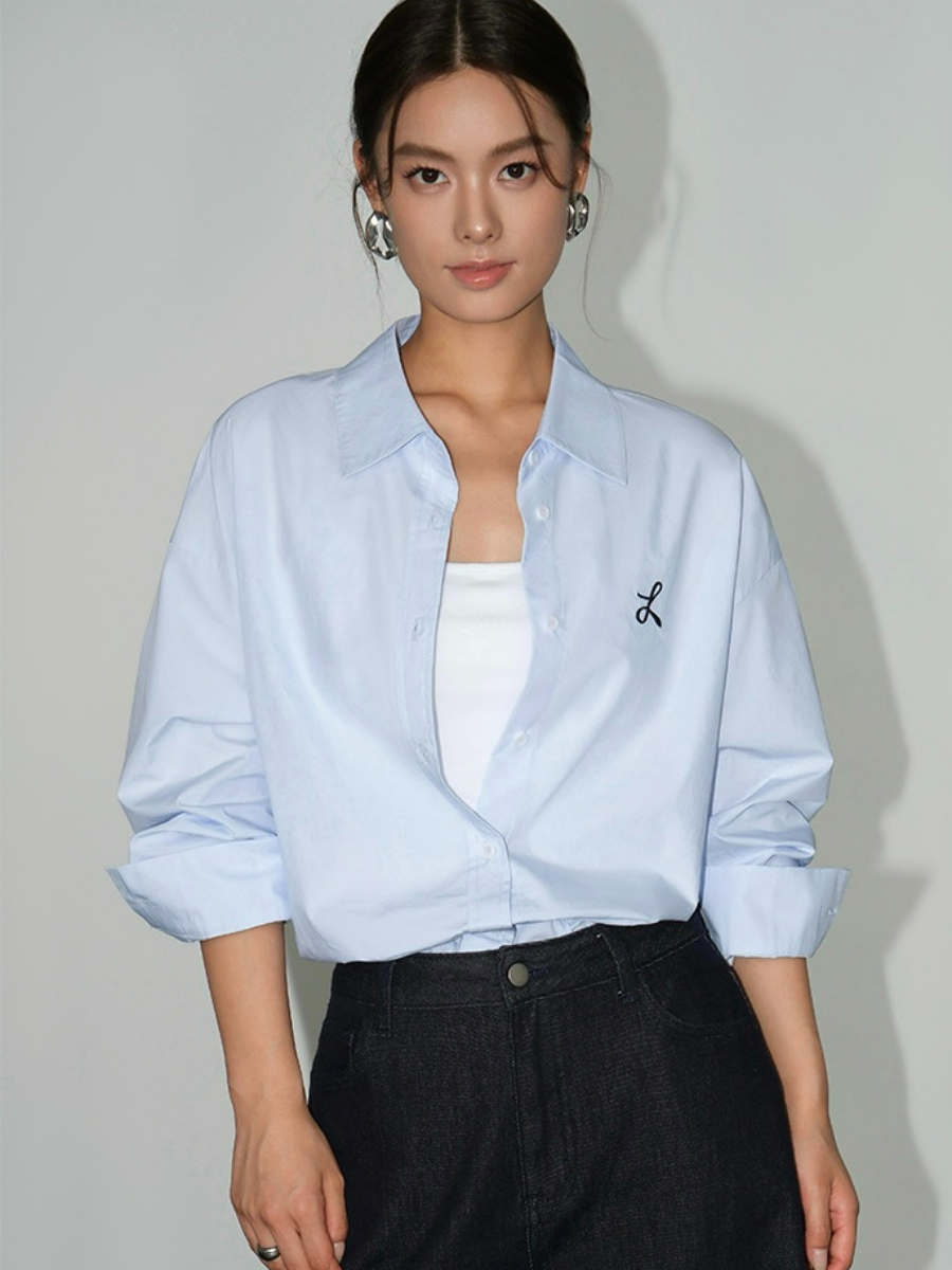 Zandaya Cotton Oversized Shirt-The Black Bow-