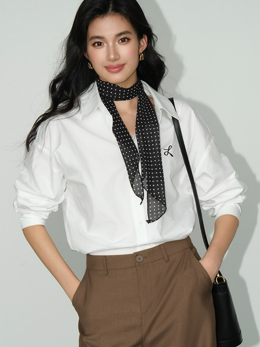 Zandaya Cotton Oversized Shirt-The Black Bow-