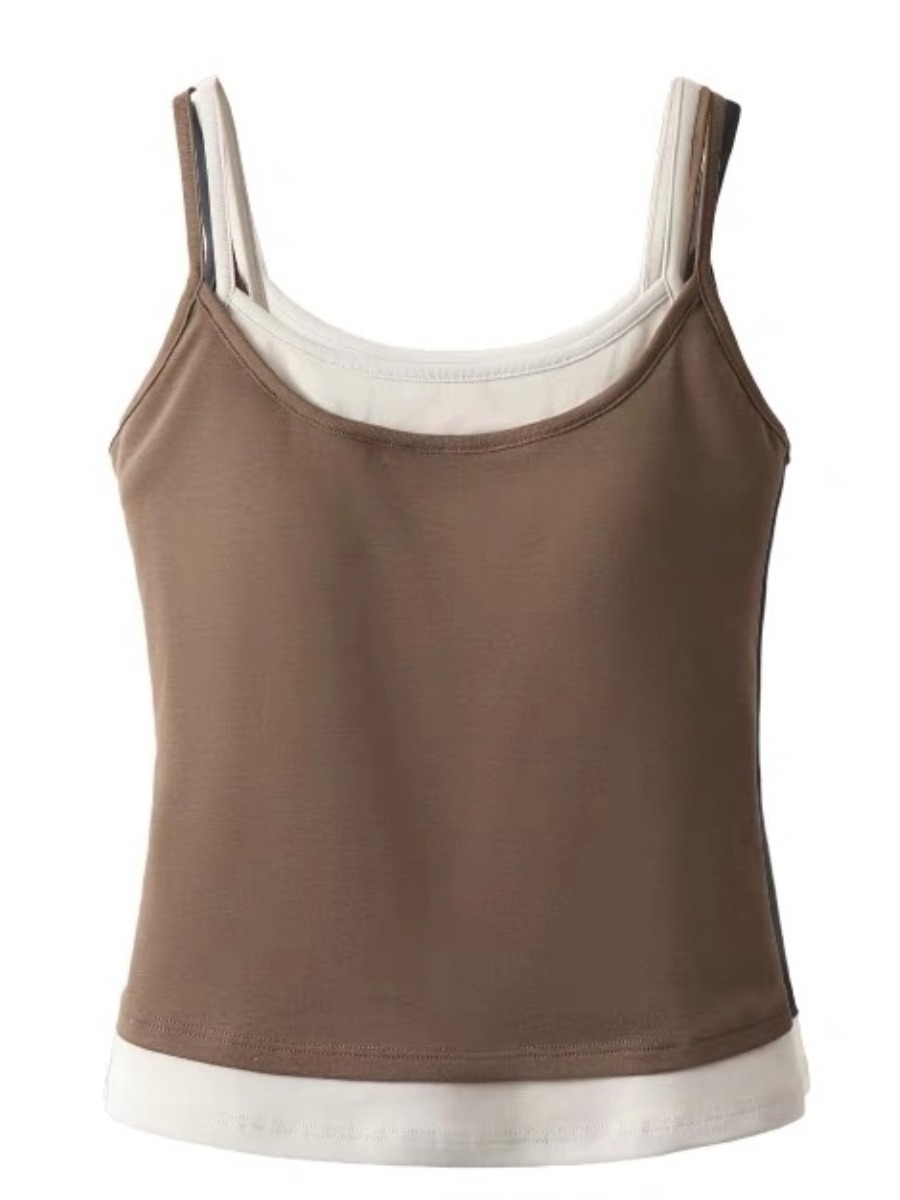 Quinn Fake Two Piece Padded Cami Top