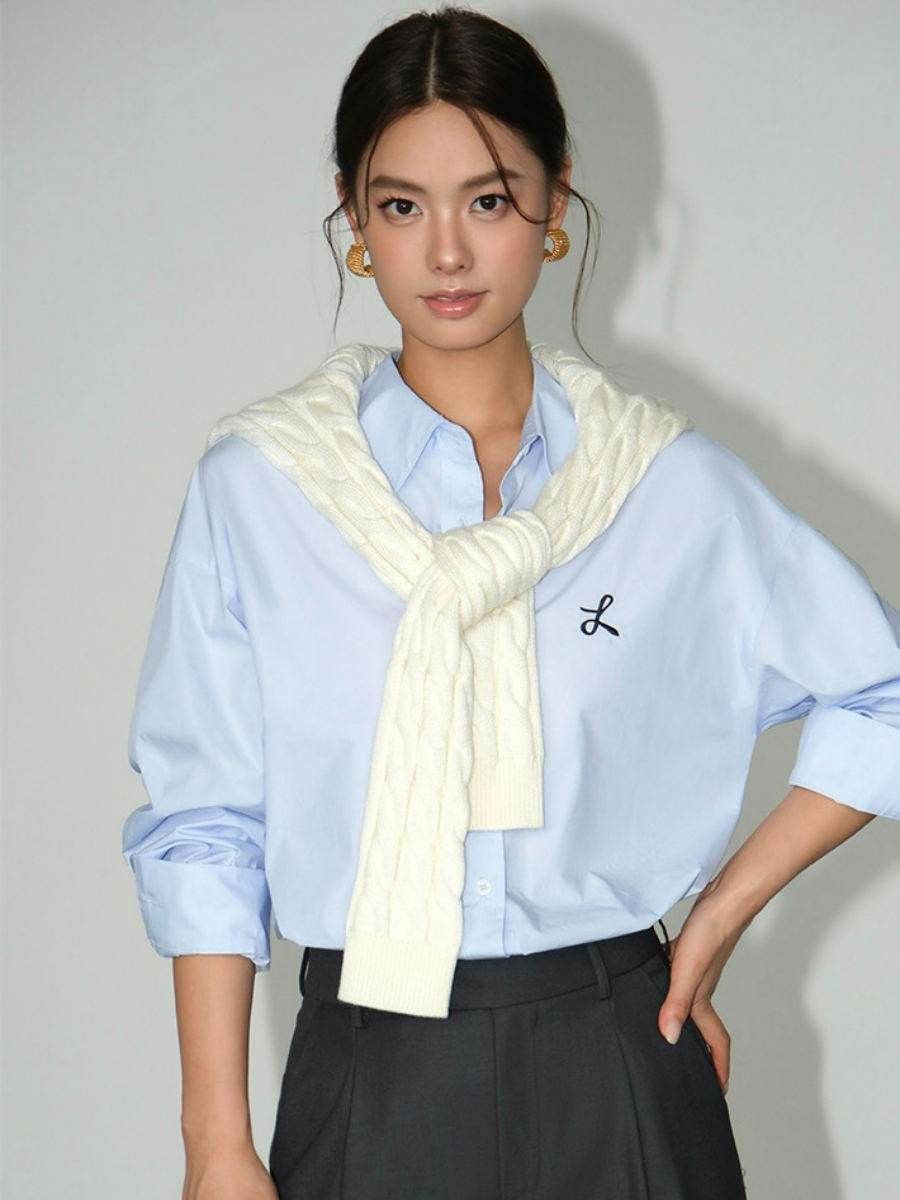 Zandaya Cotton Oversized Shirt-The Black Bow-