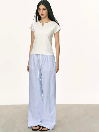 Ozias Casual Relax Stripe Pants