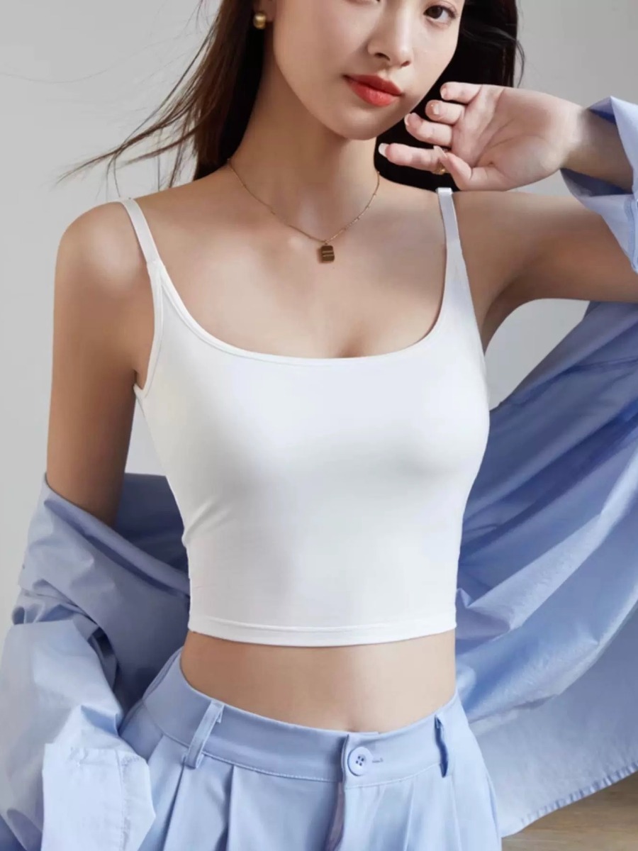 Qaly Padded Cami Crop Top