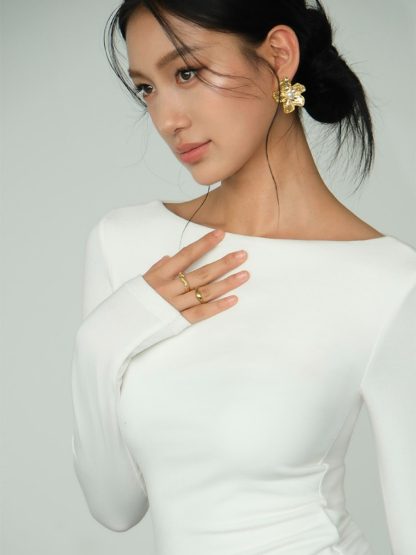 Zoe Long Sleeve Top-The Black Bow-