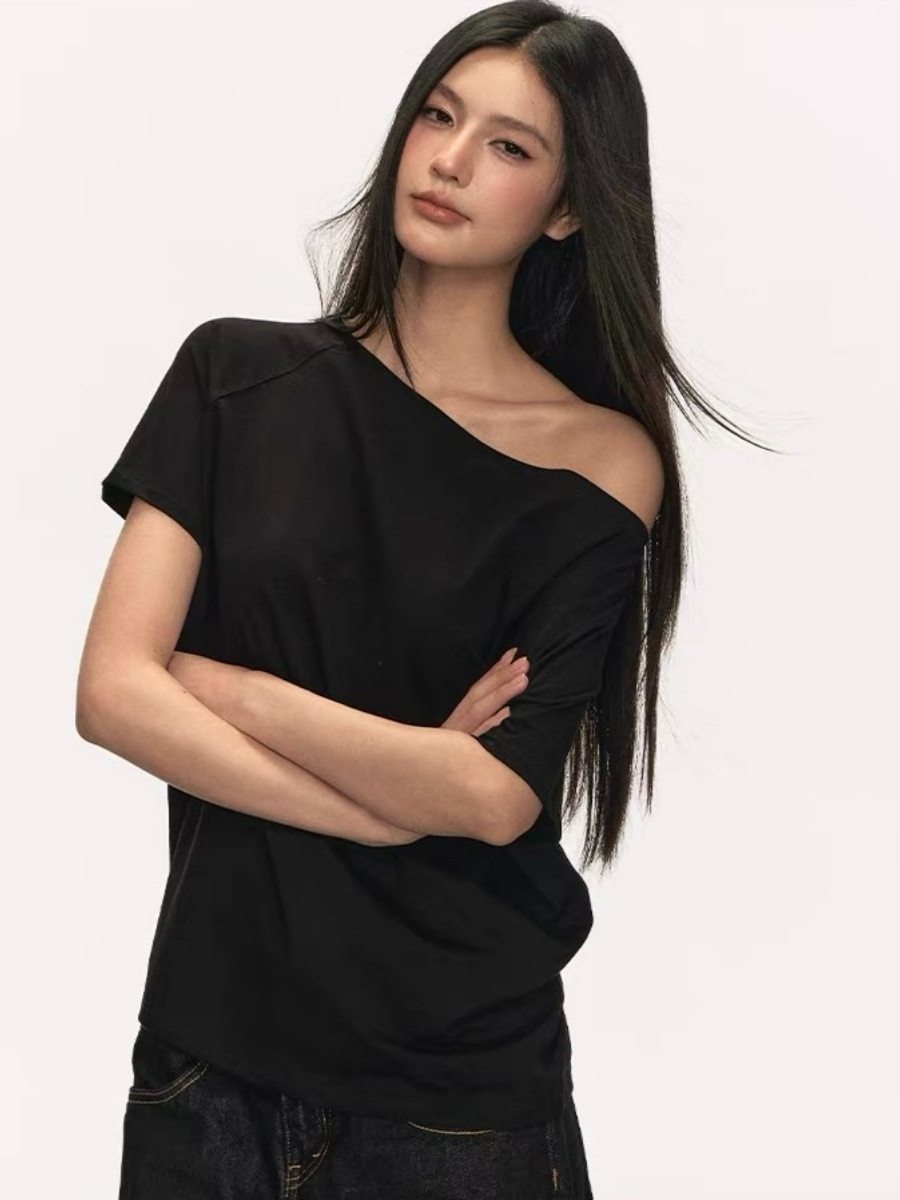 Oleen One Shoulder Casual Top