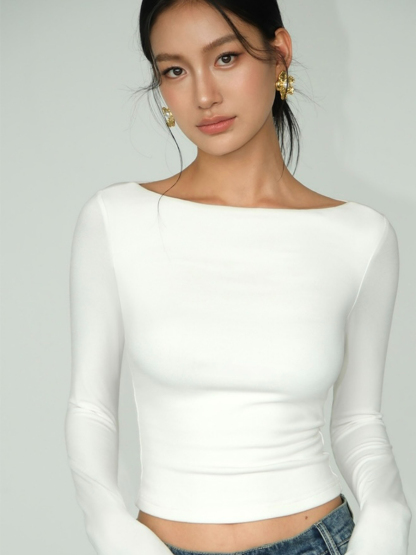 Zoe Long Sleeve Top-The Black Bow-