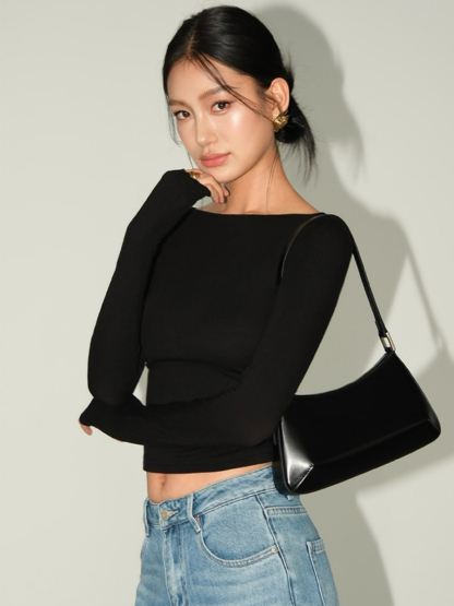 Zoe Long Sleeve Top-The Black Bow-