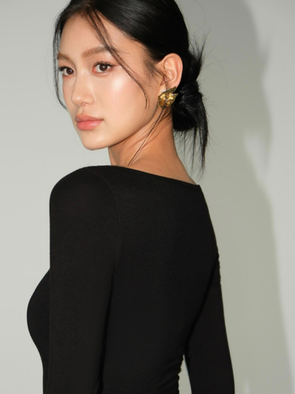 Zoe Long Sleeve Top-The Black Bow-