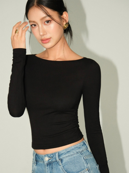 Zoe Long Sleeve Top-The Black Bow-