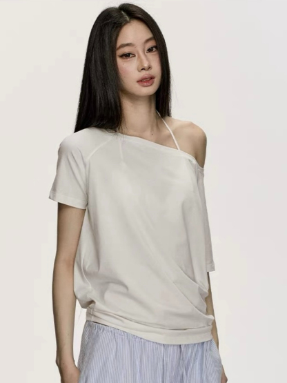 Oleen One Shoulder Casual Top
