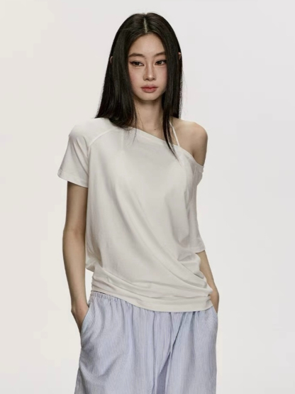 Oleen One Shoulder Casual Top