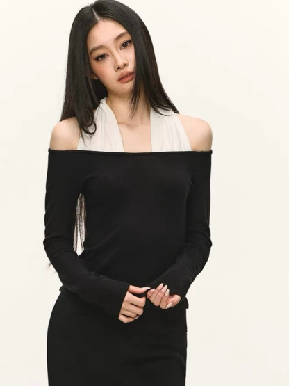 Ondina Fake Two-Piece Long Sleeve Top