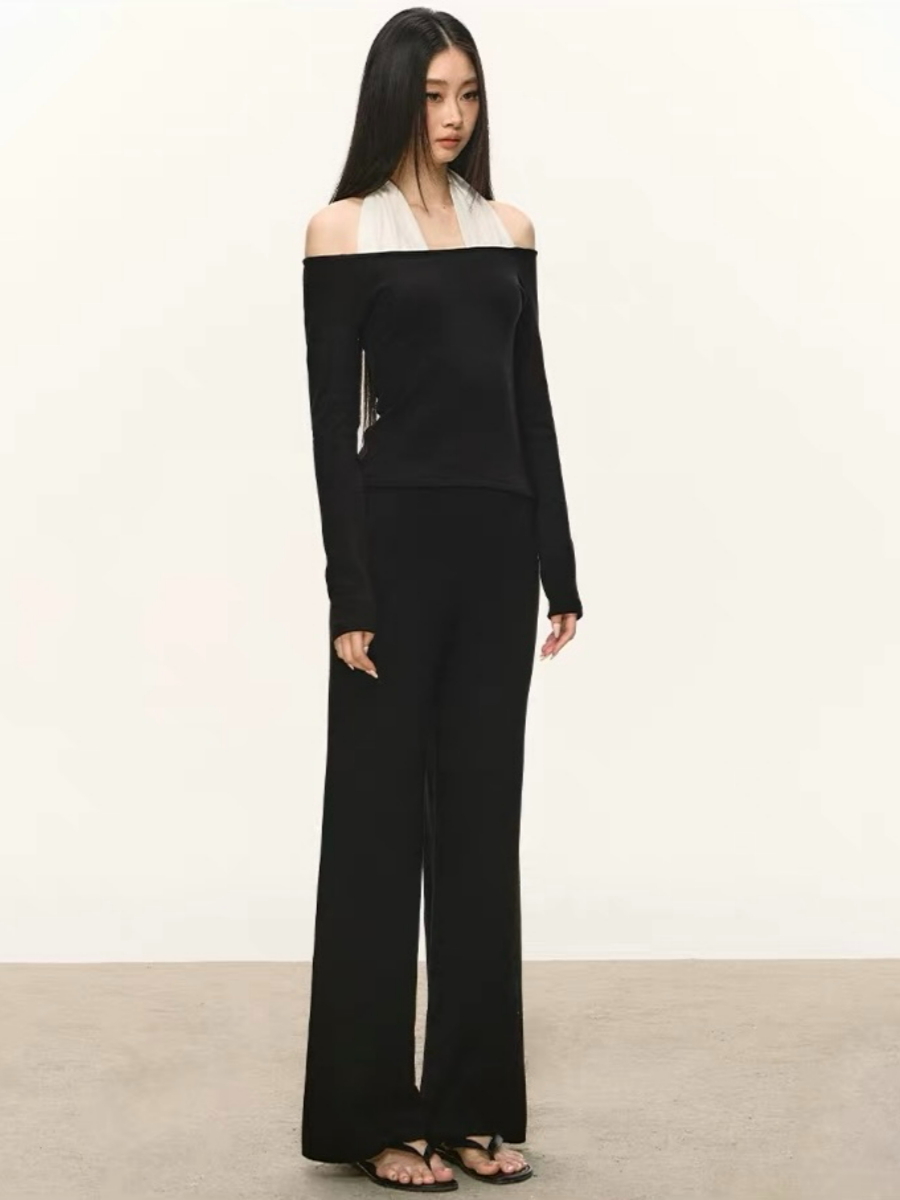 Ondina Fake Two-Piece Long Sleeve Top