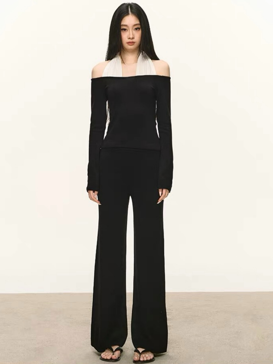 Ondina Fake Two-Piece Long Sleeve Top